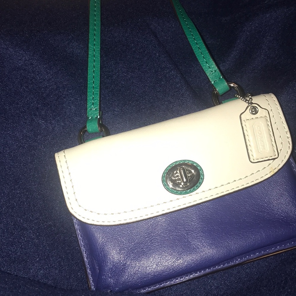 Small Tri-Color Coach Crossbody